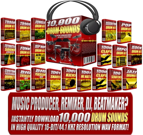 Product picture 10000 DRUM SOUNDS - DRUM SAMPLES 
